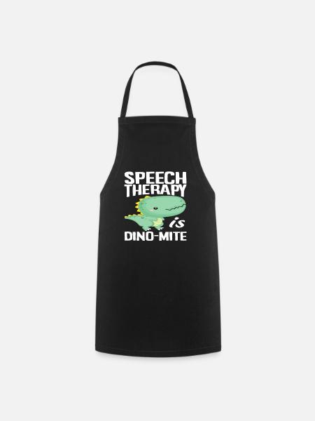 L’orthophonie est un dinosaure - Tablier de cuisine - noir