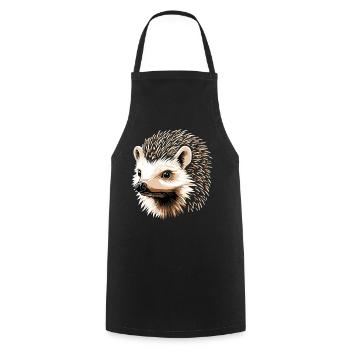 Igel Weißbauchigel Stacheligel Liebe Süßer Igel - Kochschürze - Schwarz - Vorne - AI Model Male 185 dark (185cm)