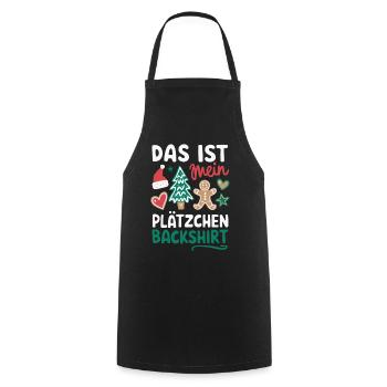Cookie Baking Shirt Funny Christmas Design - Cooking Apron - black - Front - AI Model Male 185 dark (185cm)