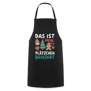 Cookie Baking Shirt Funny Christmas Design - Cooking Apron - black - Front - AI Model Male 185 dark (185cm)