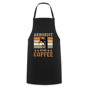 Arborist Before Coffee Tree Surgeon Coffee Lover - Kochschürze - Schwarz - Vorne - AI Model Male 185 dark (185cm)