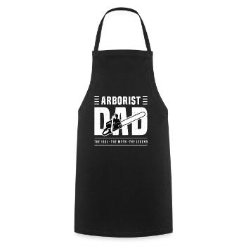 Arborist Dad The Idol The Myth The Tree Surgeon - Cooking Apron - black - Front - AI Model Male 185 dark (185cm)
