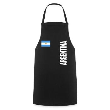 Argentinien Geschenk Argentina Argentine Flagge - Kochschürze - Schwarz - Vorne - AI Model Male 185 dark (185cm)