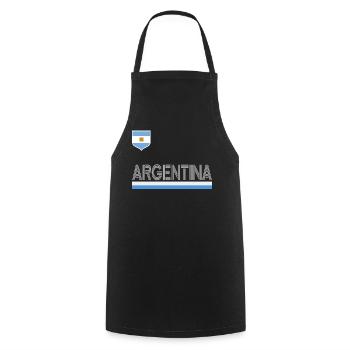 Argentine Cadeau Argentine Drapeau argentin - Tablier de cuisine - noir - Devant - AI Model Male 185 dark (185cm)