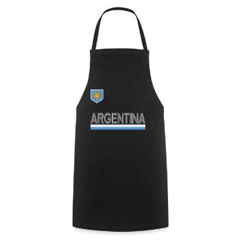 Argentine Cadeau Argentine Drapeau argentin - Tablier de cuisine - noir - Devant - AI Model Male 185 dark (185cm)