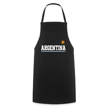 Argentine Cadeau Argentine Drapeau argentin - Tablier de cuisine - noir - Devant - AI Model Male 185 dark (185cm)