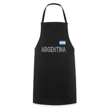 Argentinien Geschenk Argentina Argentine Flagge - Kochschürze - Schwarz - Vorne - AI Model Male 185 dark (185cm)