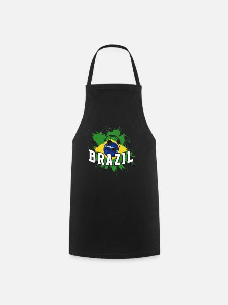 Brésil Brésil Maillot brésilien Rio de Janeiro - Tablier de cuisine - noir