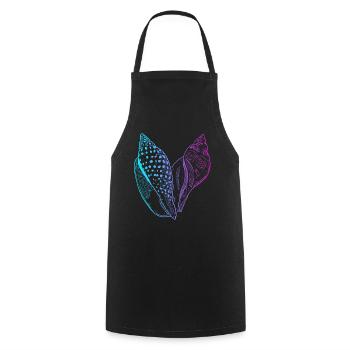 Sac à coquillages Bivalvia Shell Hunter Seashell - Tablier de cuisine - noir - Devant - AI Model Male 185 dark (185cm)