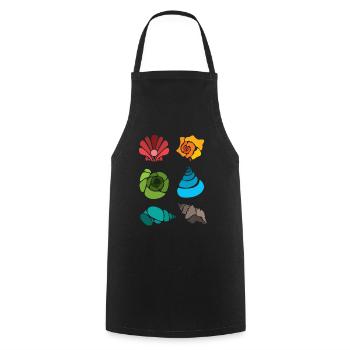Sac à coquillages Bivalvia Hunter Seashell - Tablier de cuisine - noir - Devant - AI Model Male 185 dark (185cm)
