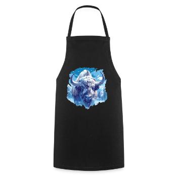 Bisons Bison - Cooking Apron - black - Front - AI Model Male 185 dark (185cm)