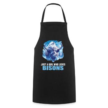 Bisons Bison - Cooking Apron - black - Front - AI Model Male 185 dark (185cm)