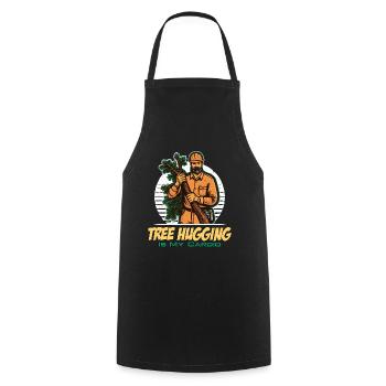 Arborist Tree Hugging Is My Cardio Tree Surgeon - Cooking Apron - black - Front - AI Model Male 185 dark (185cm)