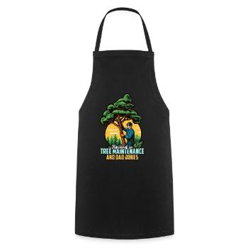 Arborist Skilled In Tree Maintenance Forest Worker - Cooking Apron - black - Front - AI Model Male 185 dark (185cm)