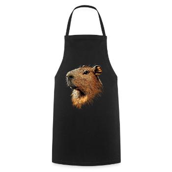 Capybara Be Capy Capybara Drôle Capybara - Tablier de cuisine - noir - Devant - AI Model Male 185 dark (185cm)