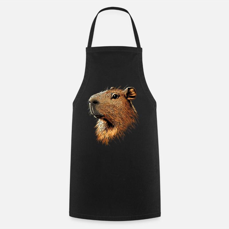 Capybara Be Capy Capybara Funny Capybara - Cooking Apron - black