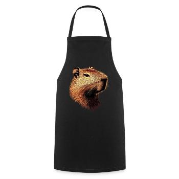 Capybara Be Capy Capybara Drôle Capybara - Tablier de cuisine - noir - Devant - AI Model Male 185 dark (185cm)