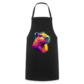 Capybara Be Capy Capybara Funny Capybara - Cooking Apron - black - Front - AI Model Male 185 dark (185cm)