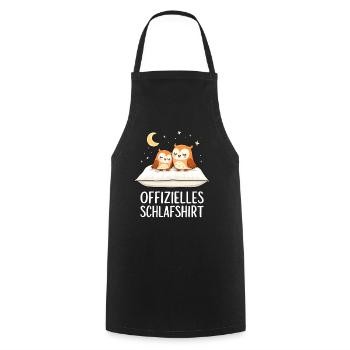 Offizielles Schlafshirt Eulen Eule Paar - Kochschürze - Schwarz - Vorne - AI Model Male 185 dark (185cm)