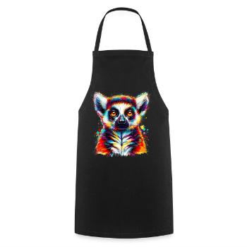 Lémurien - Tablier de cuisine - noir - Devant - AI Model Male 185 dark (185cm)