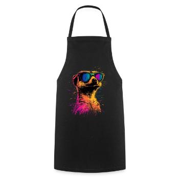 Lunettes de soleil suricate coloré mignon suricate - Tablier de cuisine - noir - Devant - AI Model Male 185 dark (185cm)