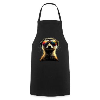Lunettes de soleil suricate coloré mignon suricate - Tablier de cuisine - noir - Devant - AI Model Male 185 dark (185cm)