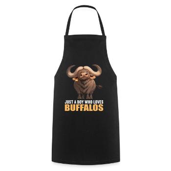 Buffalos Buffalo Büffel - Cooking Apron - black - Front - AI Model Male 185 dark (185cm)