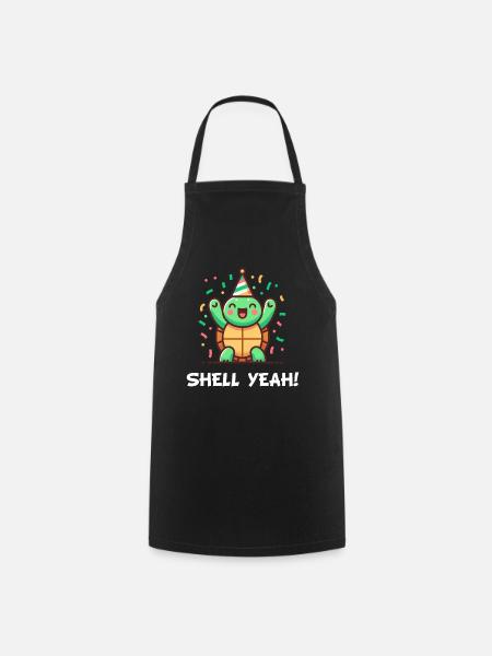 Shell ! Célébration Tortue - Tablier de cuisine - noir