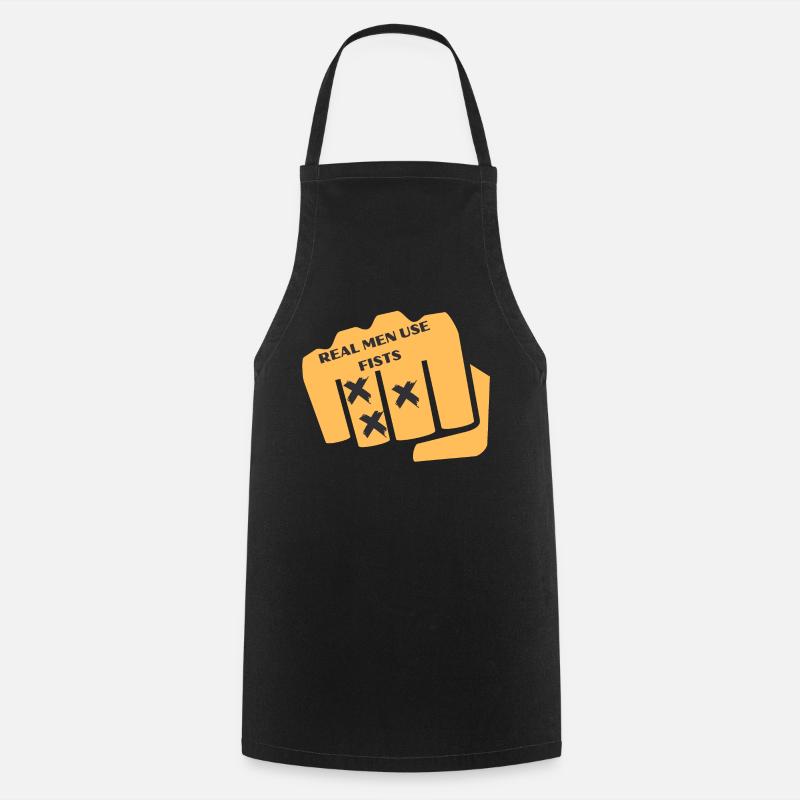 Fists Card Graphic - Cooking Apron - black