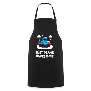 Just Plane Awesome Cute Airplane - Cooking Apron - black - Front - AI Model Male 185 dark (185cm)