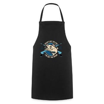 Chasse sous-marine Ocean’s Got The Fish Loves Freedive - Tablier de cuisine - noir - Devant - AI Model Male 185 dark (185cm)