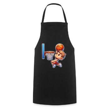 Basket-ball - Tablier de cuisine - noir - Devant - AI Model Male 185 dark (185cm)