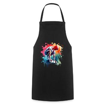 Parkour - Cooking Apron - black - Front - AI Model Male 185 dark (185cm)