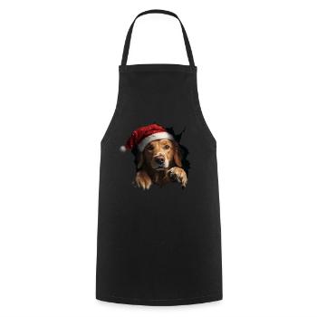 Dog owner dogs Christmas Christmas dog - Cooking Apron - black - Front - AI Model Male 185 dark (185cm)