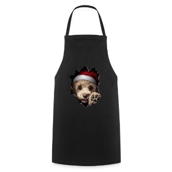 Dog owner dogs Christmas Christmas dog - Cooking Apron - black - Front - AI Model Male 185 dark (185cm)