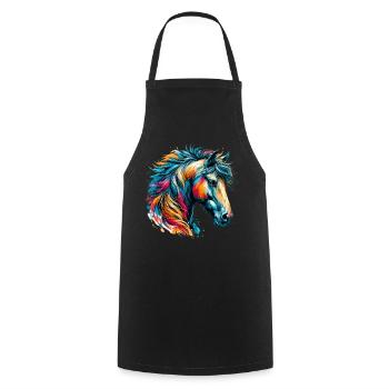 Cheval - Tablier de cuisine - noir - Devant - AI Model Male 185 dark (185cm)