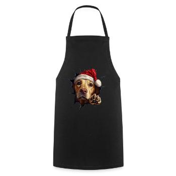 Chien propriétaire chiens Noël Noël chien - Tablier de cuisine - noir - Devant - AI Model Male 185 dark (185cm)