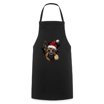 Dog owner dogs Christmas Christmas dog - Cooking Apron - black - Front - AI Model Male 185 dark (185cm)