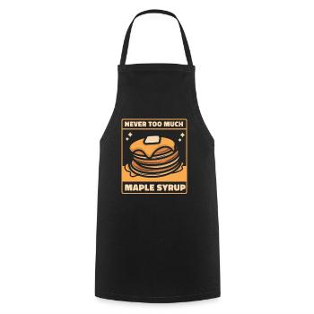 Jamais trop de recettes de sirop d’érable Flapjack - Tablier de cuisine - noir - Devant - AI Model Male 185 dark (185cm)