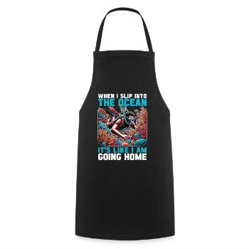 Snorkeling When I Slip Into The Marine Biologist - Cooking Apron - black - Front - AI Model Male 185 dark (185cm)