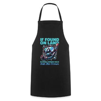 Snorkeling If Found On Land Please Scuba Diving - Cooking Apron - black - Front - AI Model Male 185 dark (185cm)