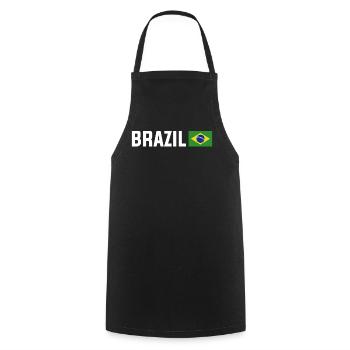 Brasilien Brazil shirt Brasilianer Rio de Janeirao - Kochschürze - Schwarz - Vorne - AI Model Male 185 dark (185cm)