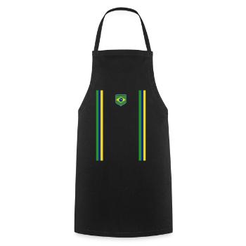 Brasilien Brazil shirt Brasilianer Rio de Janeirao - Kochschürze - Schwarz - Vorne - AI Model Male 185 dark (185cm)