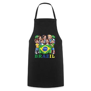 Brasilien Brazil shirt Brasilianer Rio de Janeirao - Kochschürze - Schwarz - Vorne - AI Model Male 185 dark (185cm)