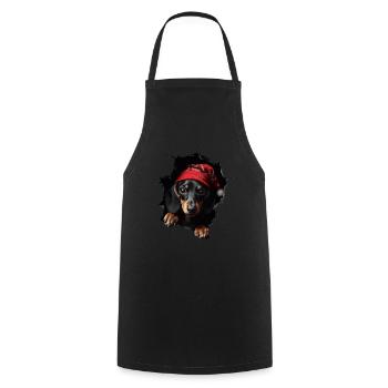 Hundebesitzer Hunde Weihnachten Weihnachts Hund - Kochschürze - Schwarz - Vorne - AI Model Male 185 dark (185cm)