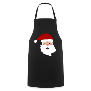 PÈRE NOËL. NOËL. JOYEUX NOËL. MERRY CHRISTMAS - Tablier de cuisine - noir - Devant - AI Model Male 185 dark (185cm)