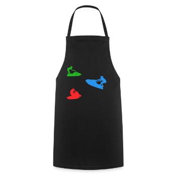 Silhouette de jet ski Silhouette de jet ski Jet ski - Tablier de cuisine - noir - Devant - AI Model Male 185 dark (185cm)