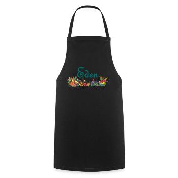 Blumen und Paradies - Kochschürze - Schwarz - Vorne - AI Model Male 185 dark (185cm)