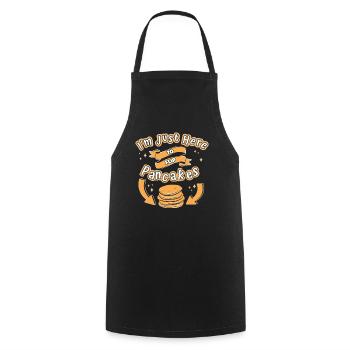 Nur hier, um Pfannkuchen zu wenden Rezepte Grillkuchen - Kochschürze - Schwarz - Vorne - AI Model Male 185 dark (185cm)
