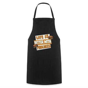La vie est meilleure avec des recettes de crêpes Flapjack - Tablier de cuisine - noir - Devant - AI Model Male 185 dark (185cm)